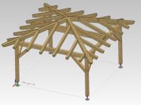 Pergola Bausatz aus Leimholz 4 m x 4 m Bayern - Penzing Vorschau