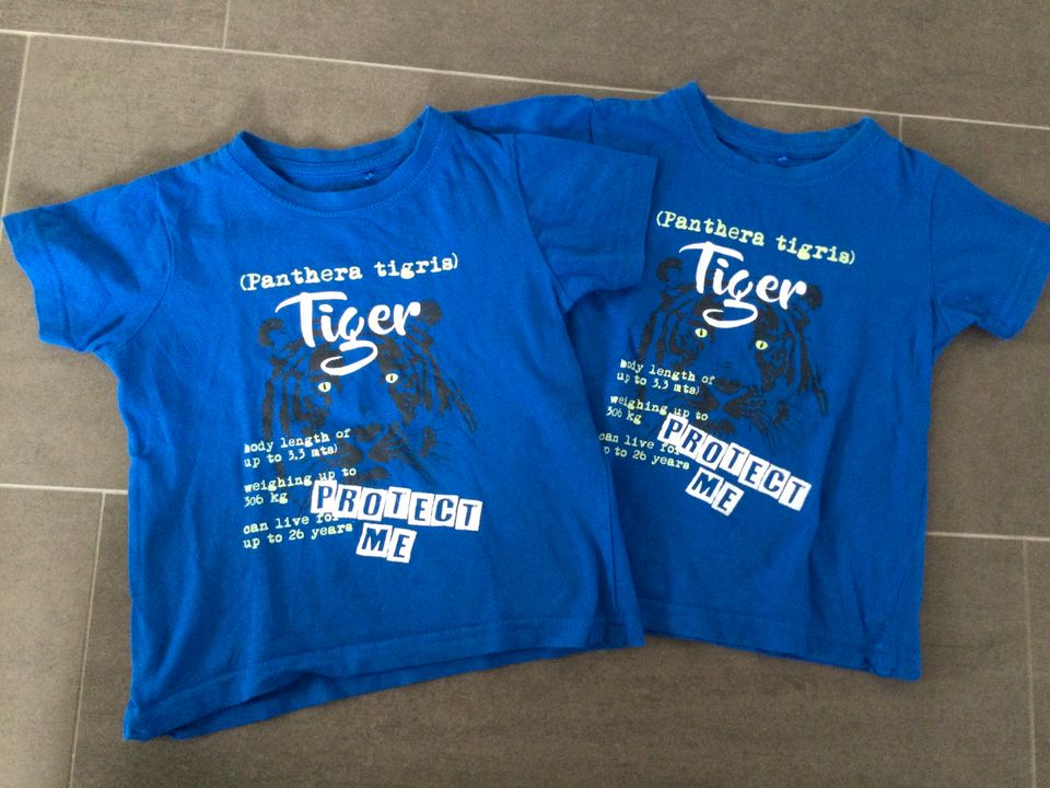 2 T Shirts Blue Seven, Tiger, Größe 92/98 Zwillinge? in Zickhusen