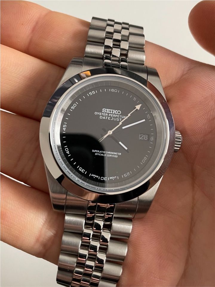 Seiko Mod Datejust Explorer Milgauss Uhr mit Jubilee Band in Mainz