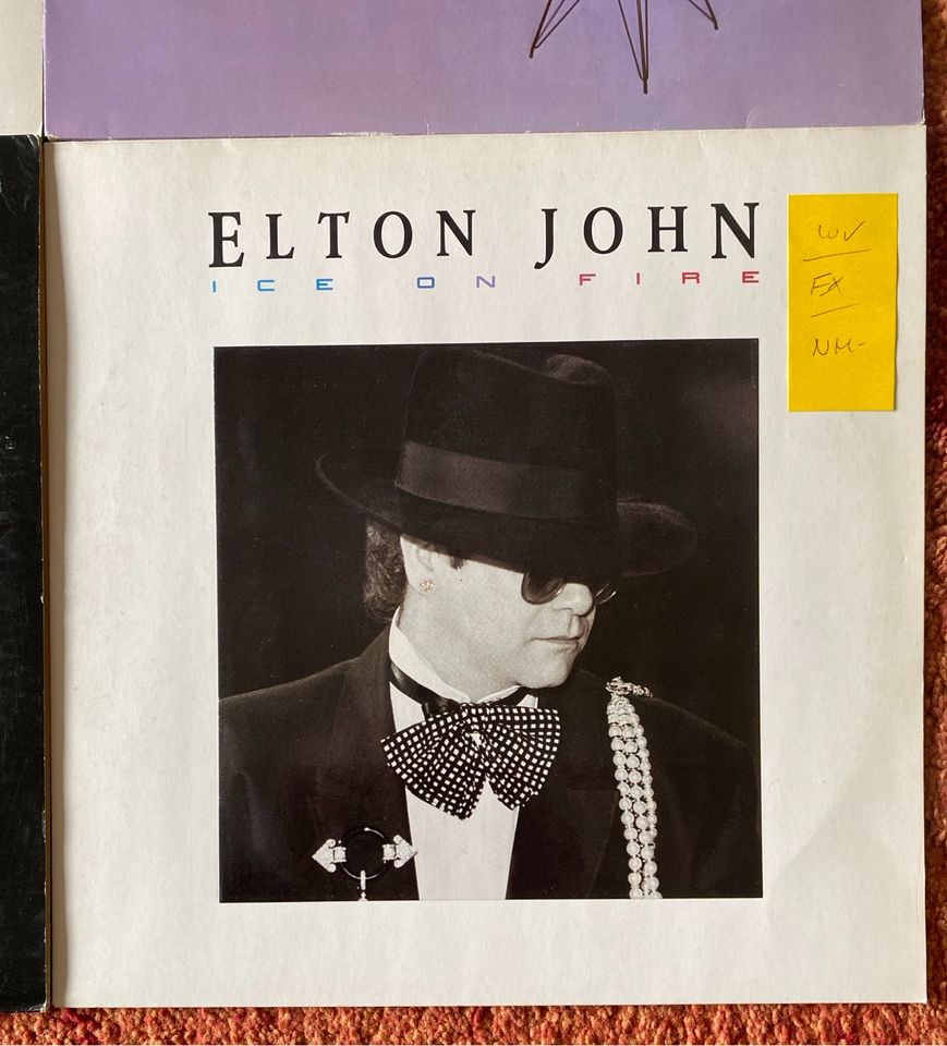 4x Vinyl LP Elton John * Too Low For Zero, Fox, Ice on Fire, Vict in Ahnatal