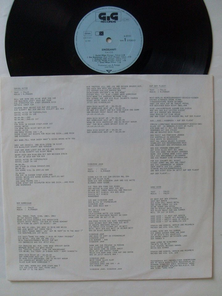FALCO, Einzelhaft, LP Vinyl 12" OIS in Niebüll