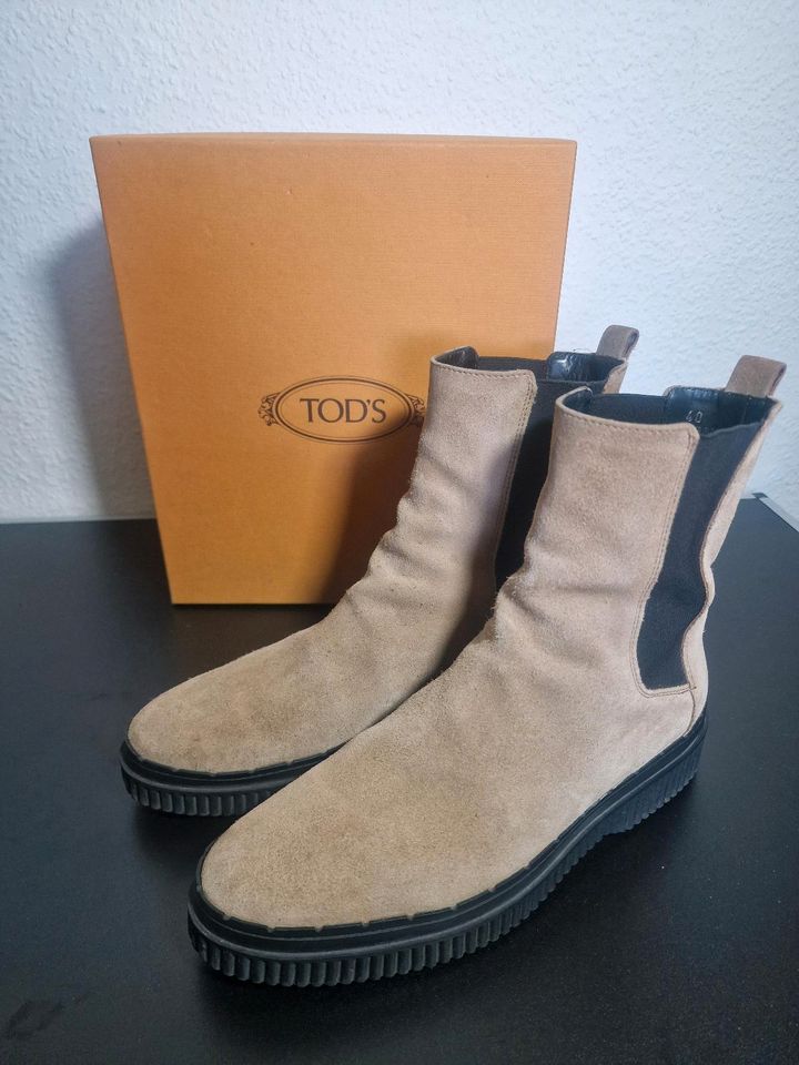 Tods Boots Stiefel Stiefelette Gr 40 beige NP625€ Wildleder Tod's in Ibbenbüren