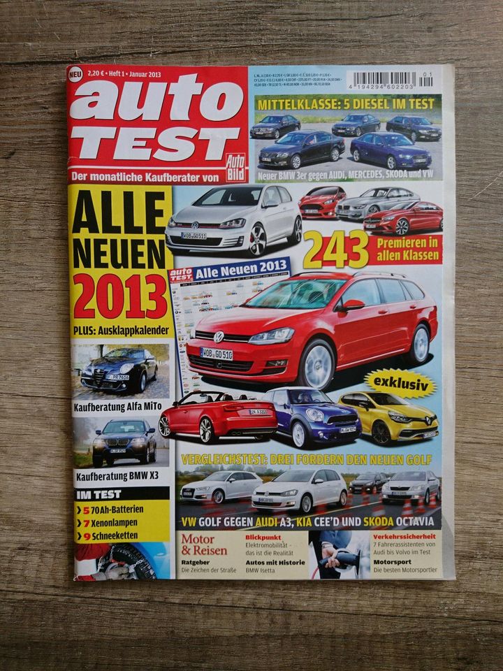 Autozeitung "Auto Test" Jahr 2013 in Brachttal