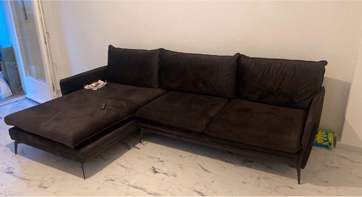 Samt Couch Sofa Polsterecke L-Couch Ecksofa in Berlin