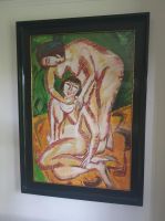 Original Ölgemälde nach Ernst Ludwig Kirchner gerahmt 71x95 cm Gröpelingen - Gröpelingen Vorschau