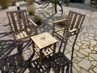 Teak massiv Holz Sitzgarnitur Bistro Set Gartenmöbel Tisch Stuhl Niedersachsen - Stelle Vorschau