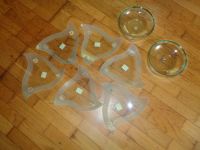 8 Glasschalen, Glasschüsseln, Teller, rund, dreieckig Bayern - Heilsbronn Vorschau