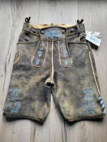 Sehr schöne Herren Lederhose Gr 44 S antikbraun hellblau Neu! München - Moosach Vorschau