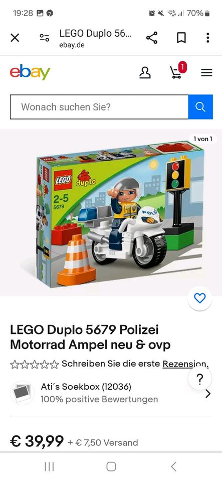 LEGO Duplo 5679 Polizei Motorrad Ampel Verkehrshütchen in Berlin