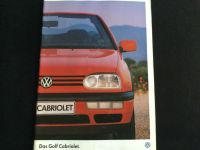 VW Golf Cabrio Prospekt von 1995 inklusive Cabriolet Avantgarde Schleswig-Holstein - Kiel Vorschau