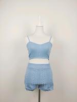 Zara Zweiteiler Sommer Kurze Hose Crop Top Blau Elberfeld - Elberfeld-West Vorschau