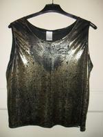 Achselshirt schwarz-gold m.Animal-Print Gr.44-toll f.Karneval Niedersachsen - Zeven Vorschau