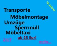 Transporte / Umzüge / Möbeltaxi / Möbelmontage / Spermüll Kreis Pinneberg - Pinneberg Vorschau