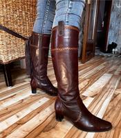 Italienische Glattlederstiefel 38 Hessen - Hofgeismar Vorschau