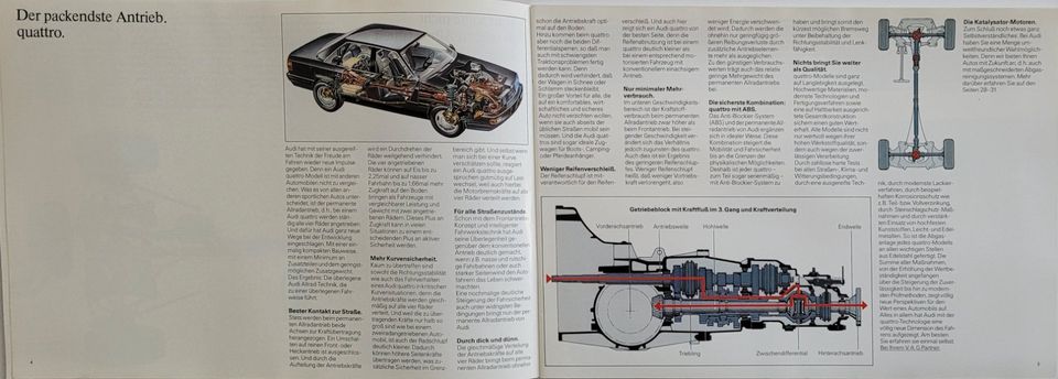 Produktinformationen"Prospekt/Broschüre Audi Quattro Stand 01/198 in Landau in der Pfalz