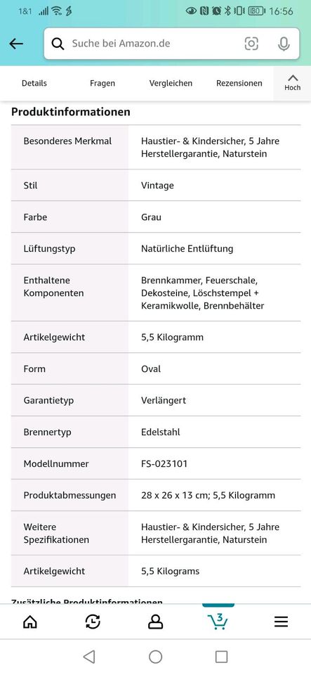 Tisch Ethanolkamin in Halle