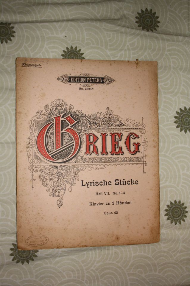Edition Peters: Edvard Grieg - Lyrische Stücke -Opus 62 - Klavier in Eschborn