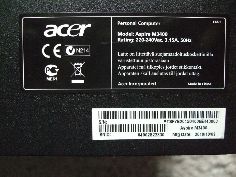 Acer Aspire AM3400 in Fürth