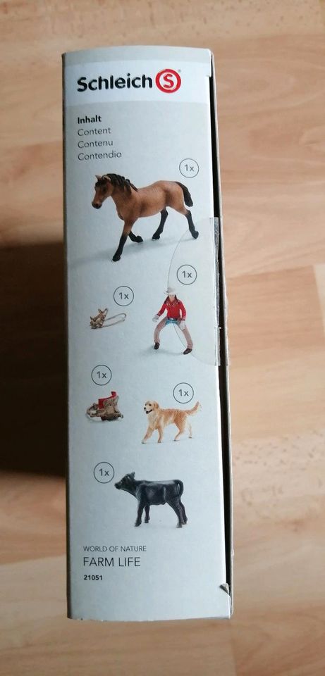 Schleich Farm Life 21051 Westernreiterin mit Pferd, Hund und Kalb in Wesseling