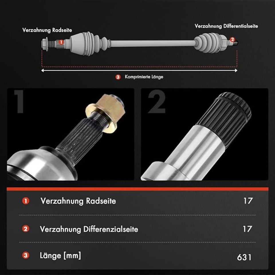 Antriebswelle Vorderachse ISUZU D-MAX II tfr tfs CRDi li./re. NEU in Holzdorf