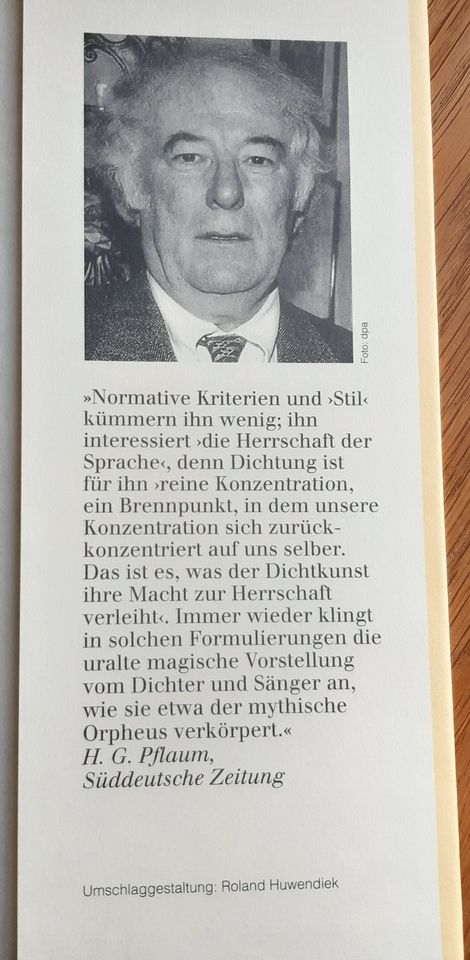 Seamus Heaney | Ausgewählte Gedichte | Nobelpreis Literatur 1995 in Werther (Westfalen)