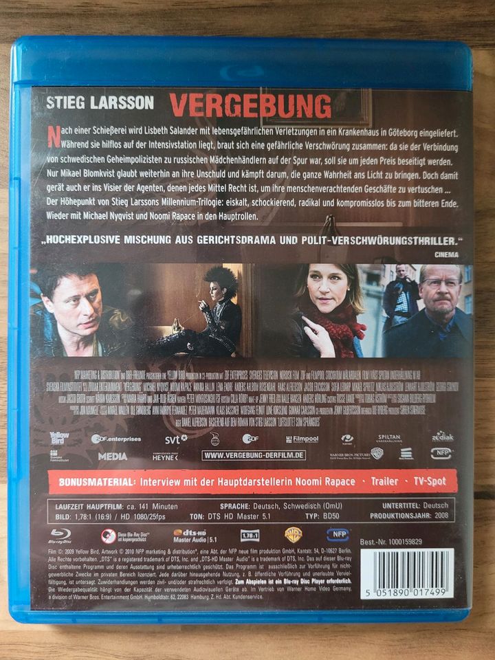 Stieg Larsson Blurays Verblendung & Vergebung in Schloß Holte-Stukenbrock