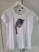 Wie neu T Shirt Oberteil Top 44 weiß Katze 2 XL Nordrhein-Westfalen - Windeck Vorschau