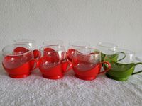 Vintage Kaffeetassen Melitta, Glas/ Kunststoff 6x rot, 2x grün Schleswig-Holstein - Schwentinental Vorschau