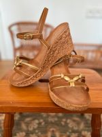 Wedges, Keilsandalen braun/gold Baden-Württemberg - Abtsgmünd Vorschau