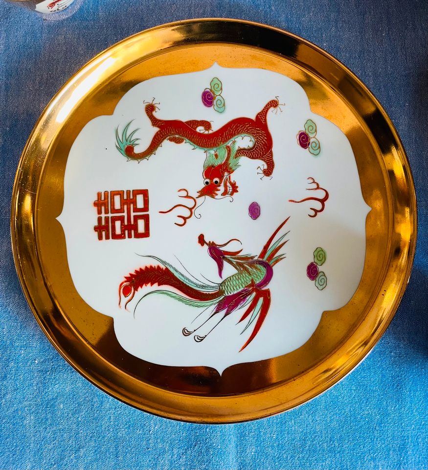 Dragon chinesisches Teeservice (15 Teile) vintage handbemalt in Grafenau