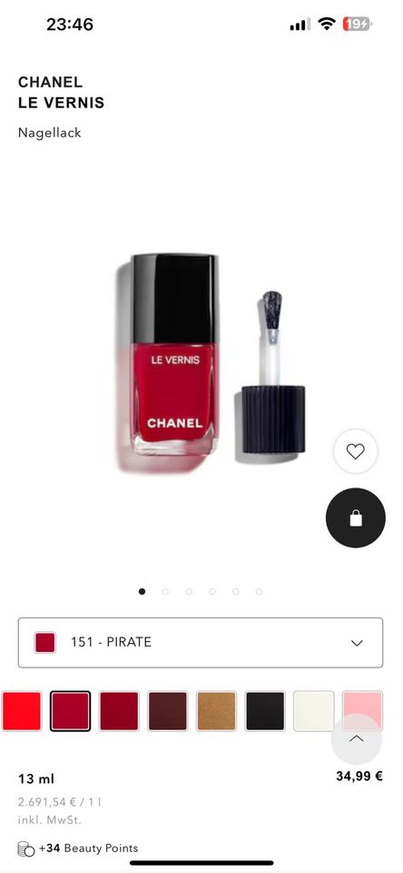 Chanel Le Vernis Nagellack Lack Nail Polish 13ml in Berlin