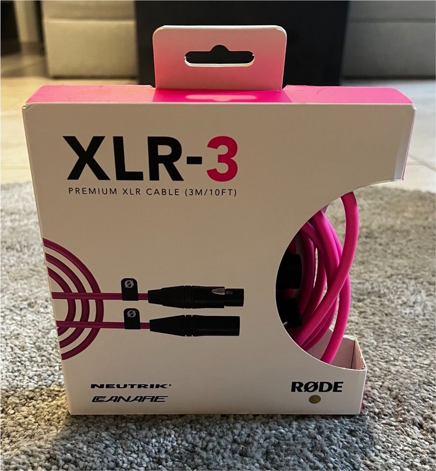 Rode Premium XLR Kabel 3 Meter Pink in Gochsheim