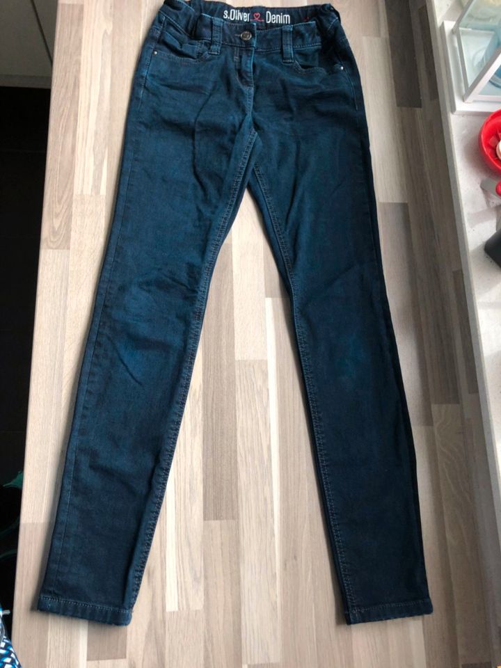 S.Oliver Jeans Hose, dunkelblau, innen angeraut, skinny Suri, 158 in Verl