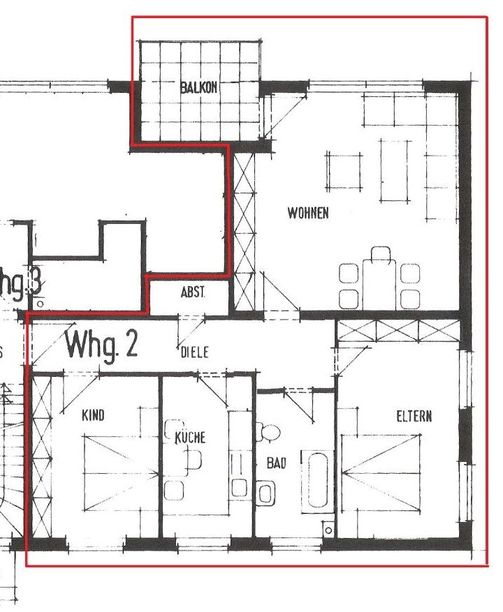 Schöne 3-Zimmer-Wohnung in Giesen mit Balkon in Giesen