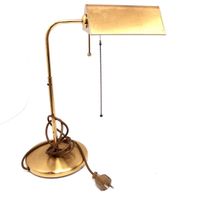 Bankerlampe Metall gold 25 cm Tischlampe Leselampe Zugschalter Nordrhein-Westfalen - Marl Vorschau