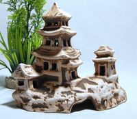 Aquarium Dekoration Bali Tempel aus Ton 18x17cm Höhle Baden-Württemberg - Filderstadt Vorschau