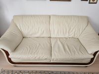 Nieri Sofa Garnitur 2er, 2,5er Hocker Mod. Luxor Leder Creme Bayern - Königsbrunn Vorschau