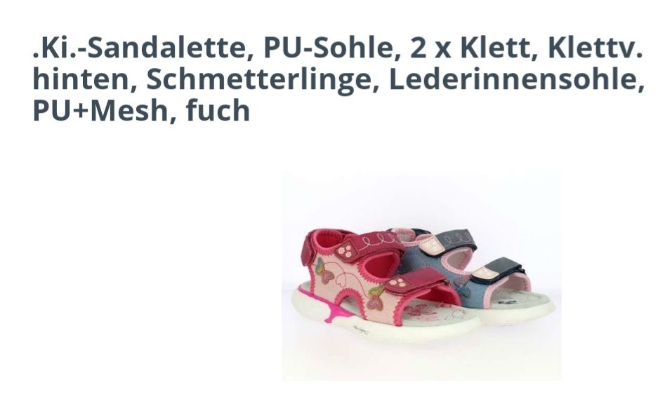 Mädchen Sandalen Sandaletten Klettverschluss 28 - 35 Mädchenschuh in Markranstädt