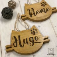 Holz Miezenschild / Namensschild Katze personalisiert  25,00 EUR* Hessen - Weinbach Vorschau