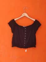 Schwarzes Crop Top mit Knopfleiste H&M M 38 Nordrhein-Westfalen - Rheine Vorschau