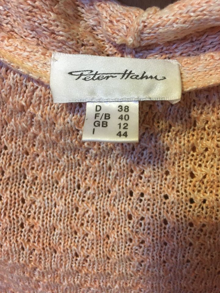 Peter Hahn lange Leinenjacke apricot Gr. 38 in Ratzeburg