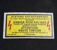 [Scheune13] VW Sticker HOCHSPANNUNG Lichtmaschine Golf Achtung Nordrhein-Westfalen - Bad Salzuflen Vorschau