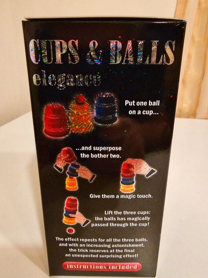 Becherspiel NEU, Zaubertrick mit Bechern u Bällen, Cups and Balls in Heilsbronn