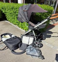 Gesslein F4 Air Kombi-Kinderwagen mit Babyschale dunkelgrau Kr. München - Aschheim Vorschau