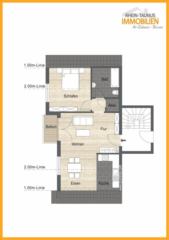 "Schicke Dachgeschosswohnung in Ortsranlage von Montabaur-Horressen" in Montabaur