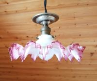 Antiker Lampenschirm rosa aus Glas Baden-Württemberg - Bad Schussenried Vorschau