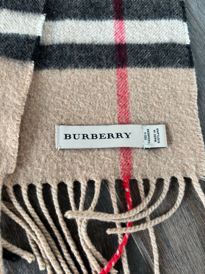 Orig. Burberry Schal, Check, Kaschmir, beige, mit Beleg, in Gelsenkirchen