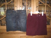 Jeans Rock blau und Cord Rock bordeaux in Gr. 36 von s.Oliver Nordrhein-Westfalen - Issum Vorschau