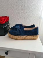Espadrilles mit Plateau. Blau. Wildleder Bayern - Augsburg Vorschau