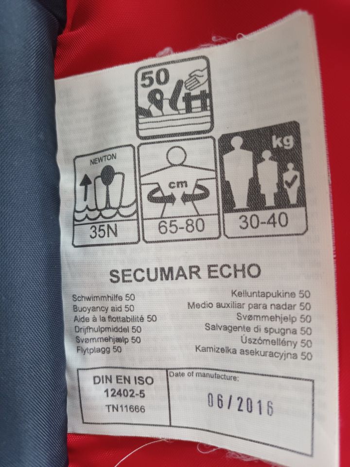 Schwimmweste Secumar 30-40kg in Eitorf